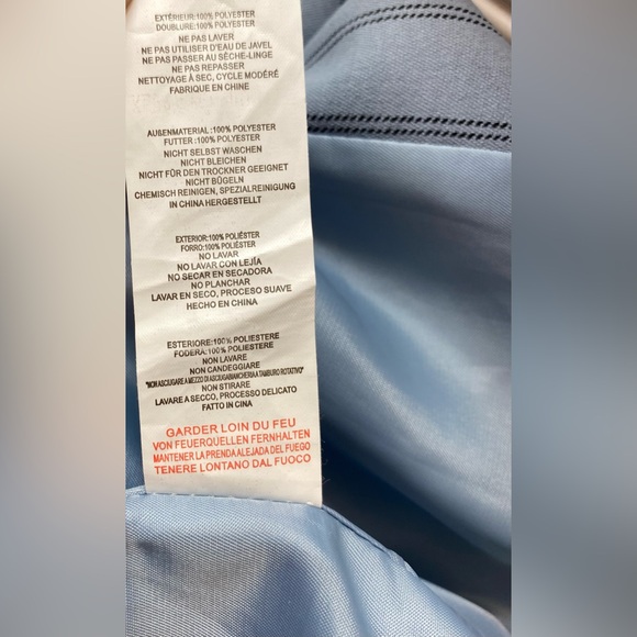 Pretty Little Thing Oversized 10 Blazer Blue & White Stripes Jacket Career - Picture 11 of 11